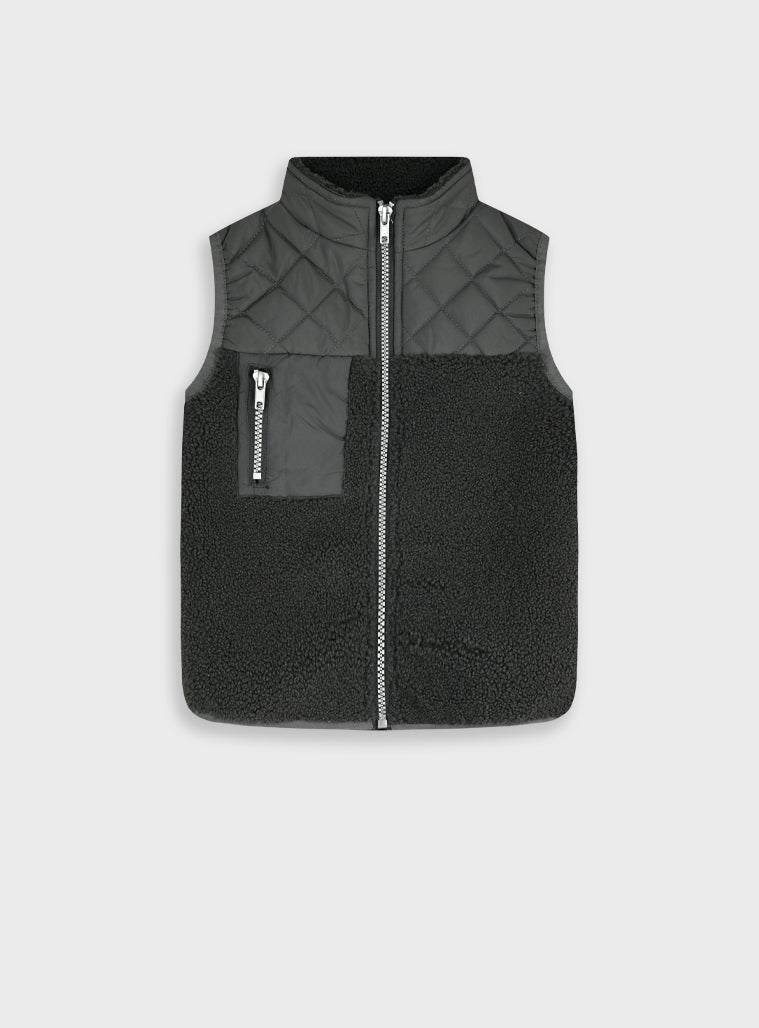 Boy Sleeveless Jacket - Anthracite
