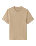 Celio Boxy Crew Neck Textured 100% Cotton T-Shirt - Beige
