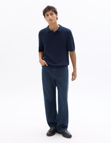 Regular Fit 100% Cotton Waffle Knit Polo Celio