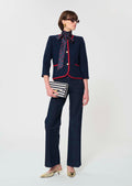jacket in midnight blue tweed