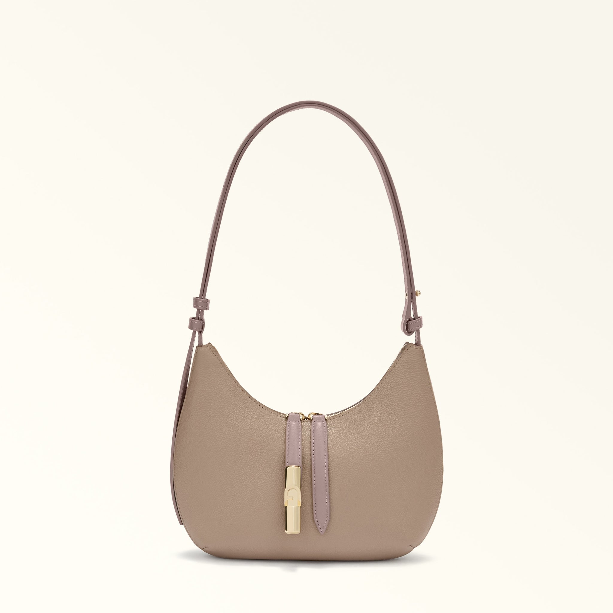 Shoulder Bag Gcc-Furla Goccia Stucco Gray+Mauve