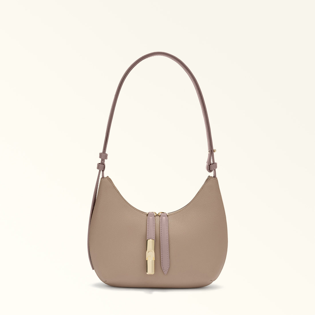 Shoulder Bag Gcc-Furla Goccia Stucco Gray+Mauve
