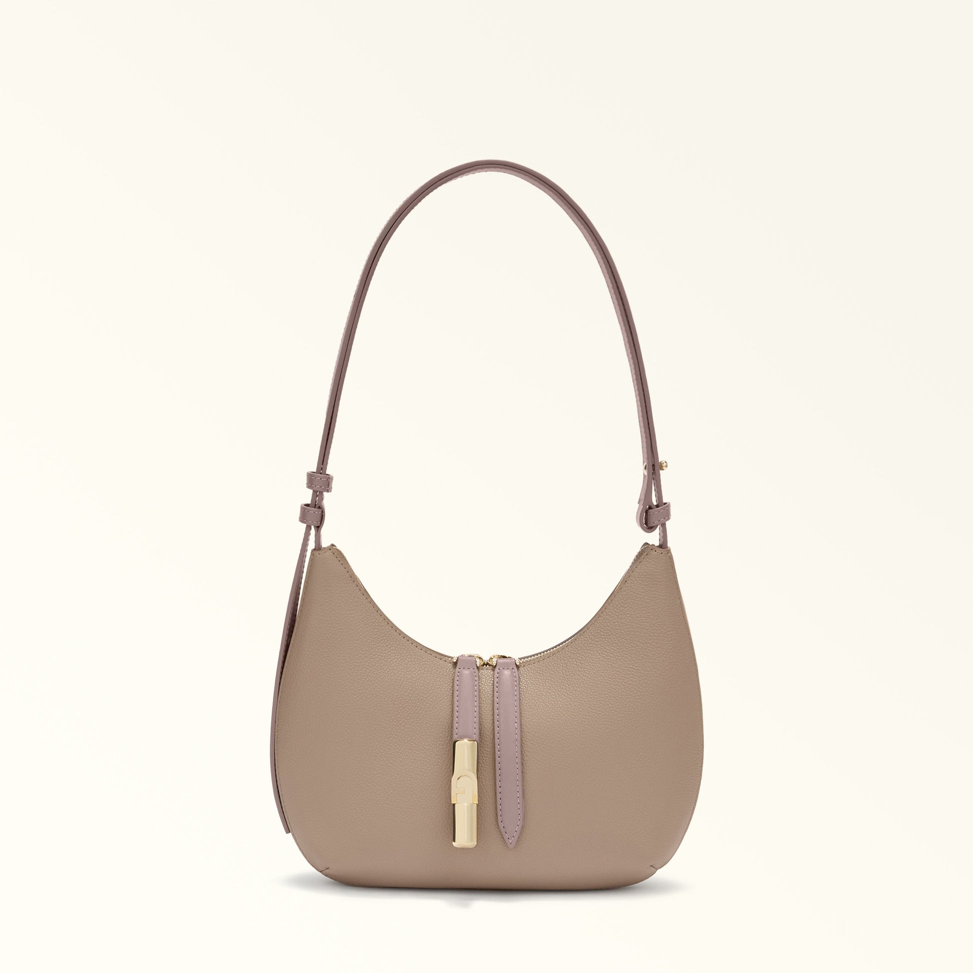 Shoulder Bag Gcc-Furla Goccia Stucco Gray+Mauve