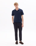 Celio Cotton Short-Sleeved Polo - Navy