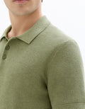 Celio Slim-fit 100% cotton textured knit polo - Green