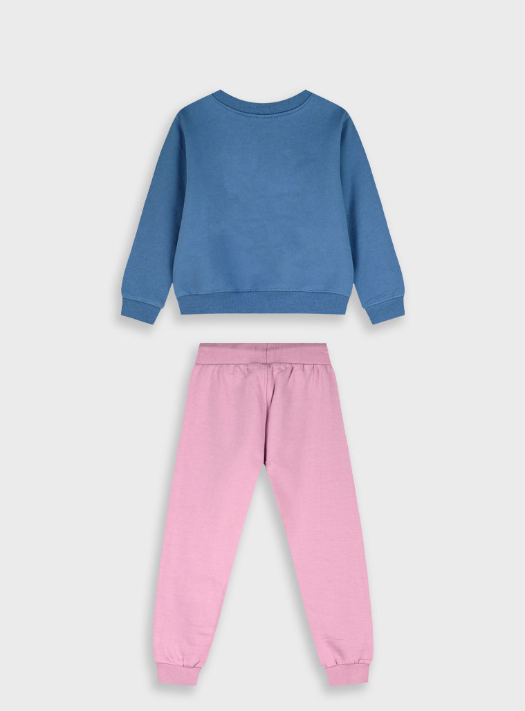 Cotton Girl Tracksuit - Rose Petal