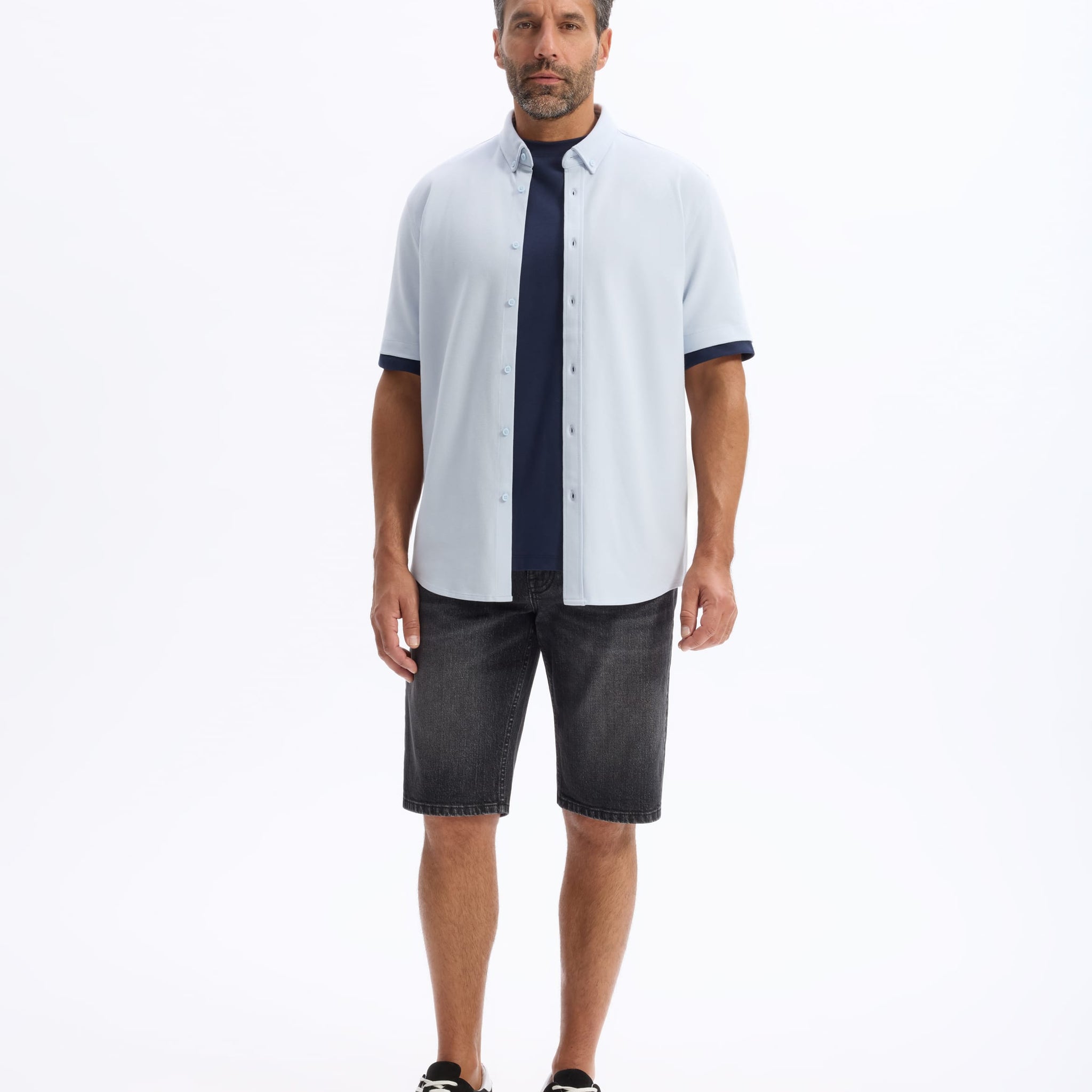 blue Short sleeves Shirt