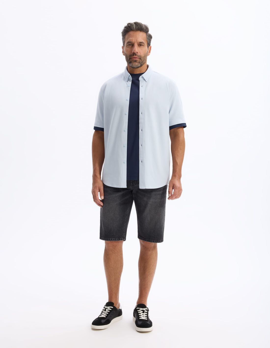blue Short sleeves Shirt