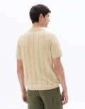 Striped zip-neck polo Celio