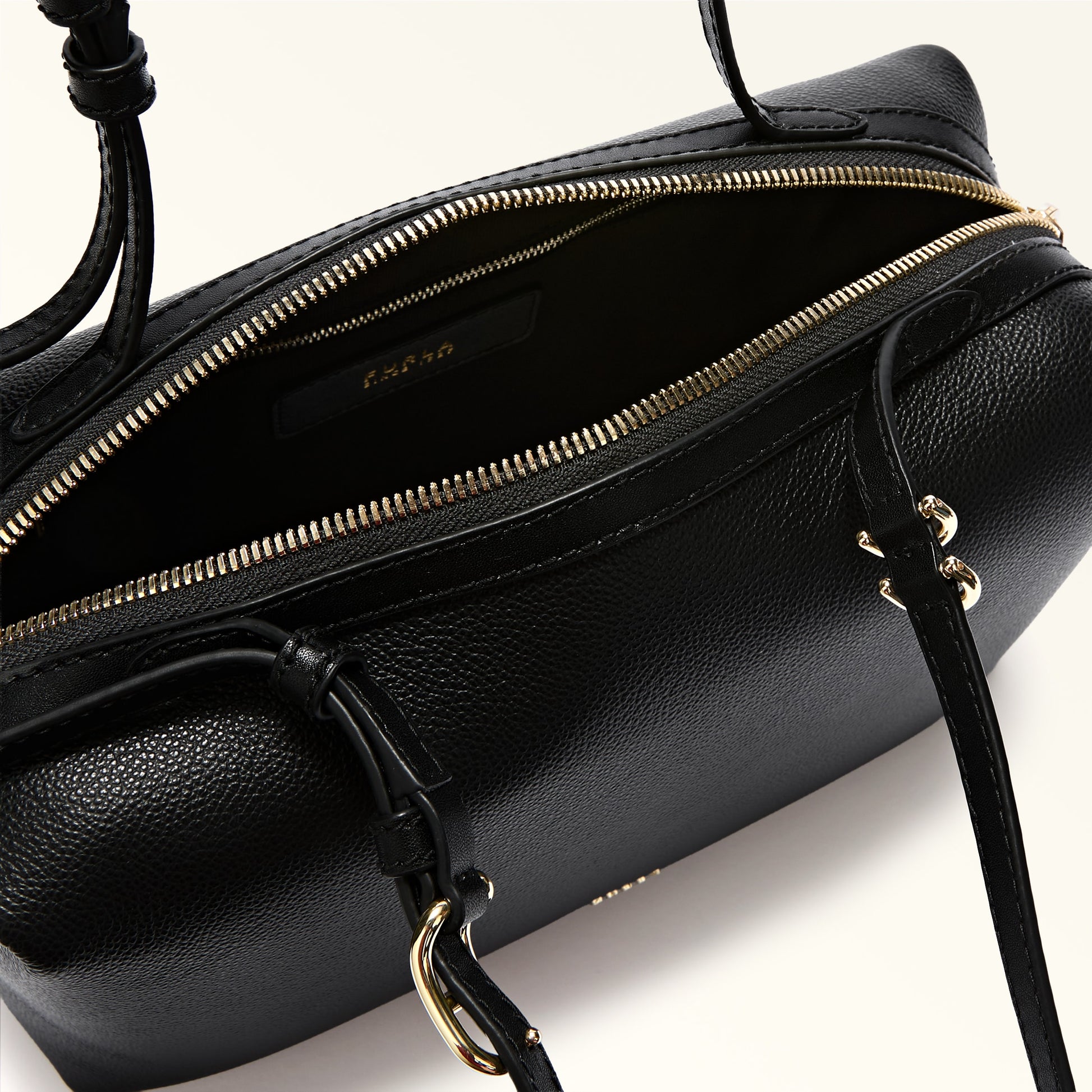 Furla Double S Boston  Bag In Leather