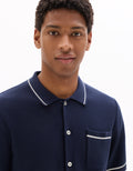 Celio Cotton Short-Sleeved Polo - Navy