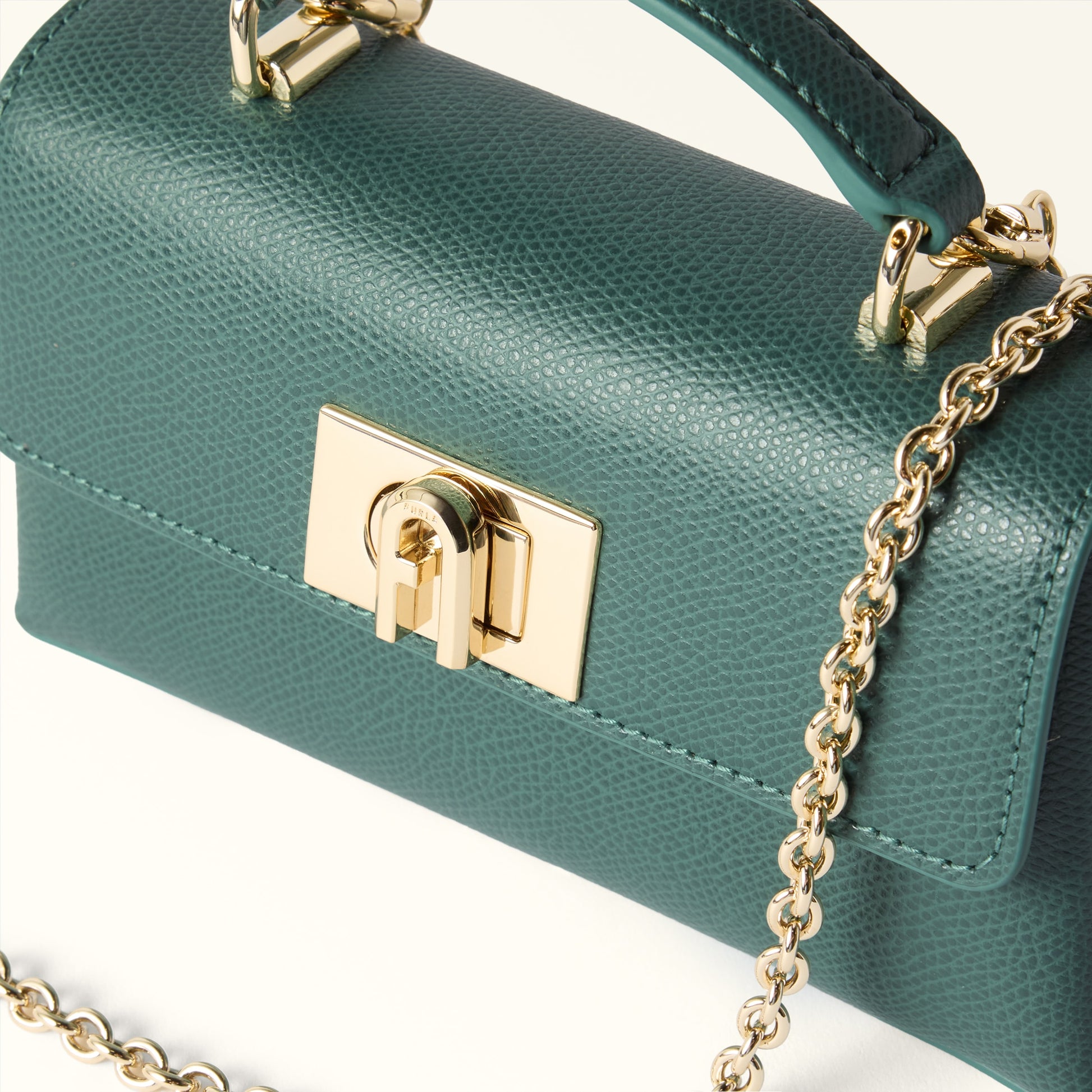 Furla 1927 Mini Crossbody Top Handle in Green - Bags 