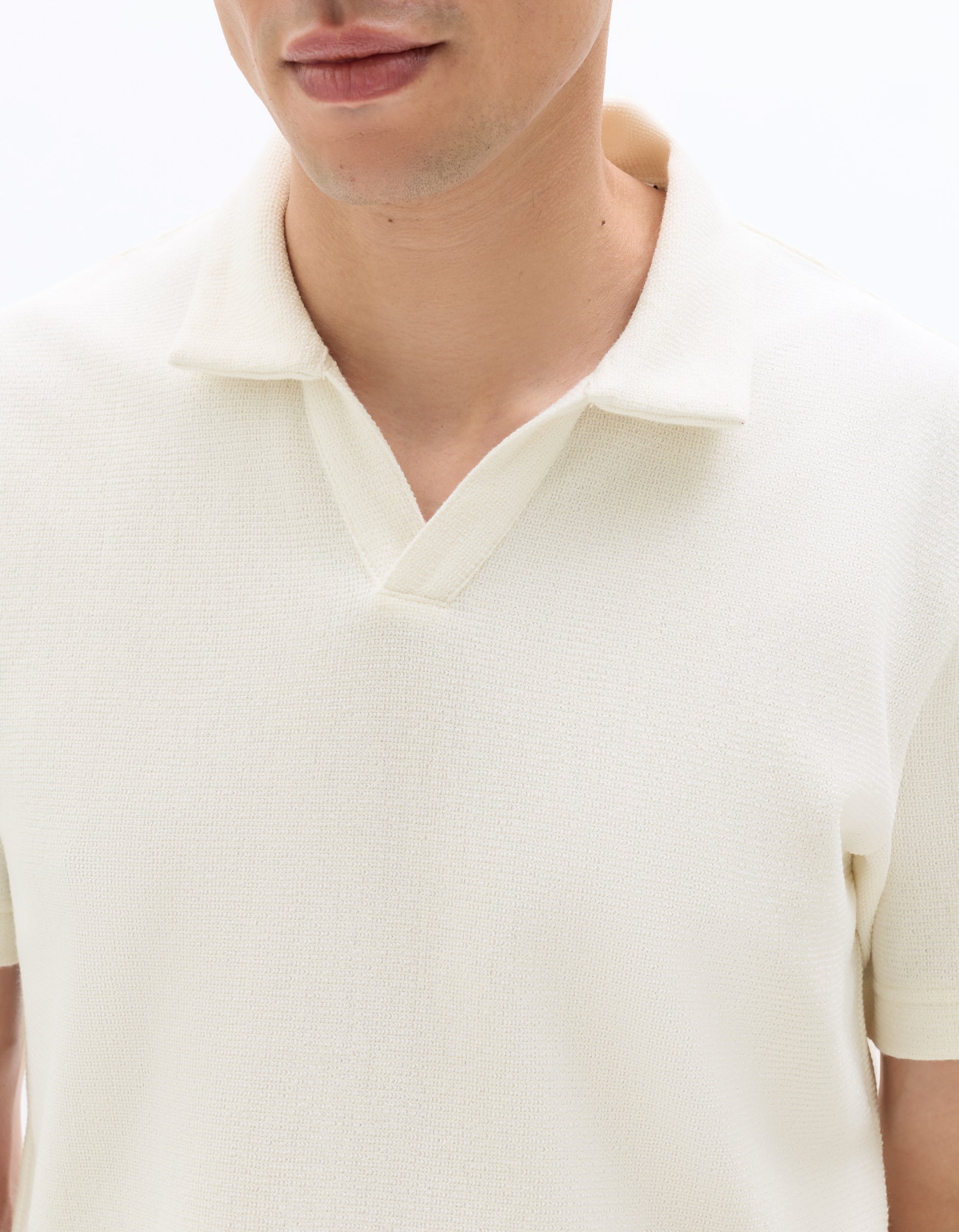 Celio Regular Fit Knit Polo - Beige