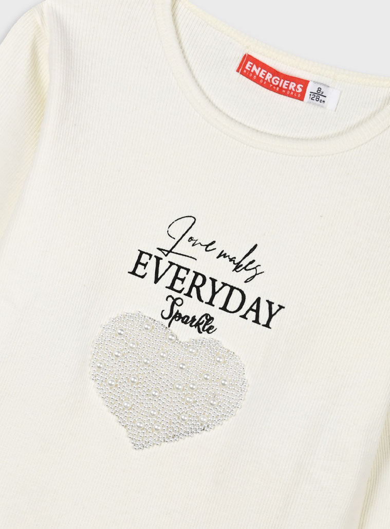 Children's Offwhite Blouse For Girl