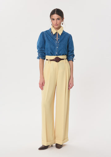 Pia trousers in vanilla by Tara Jarmon