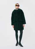 Mael  green faux fur for women