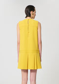 dress in yellow foamy crepe
