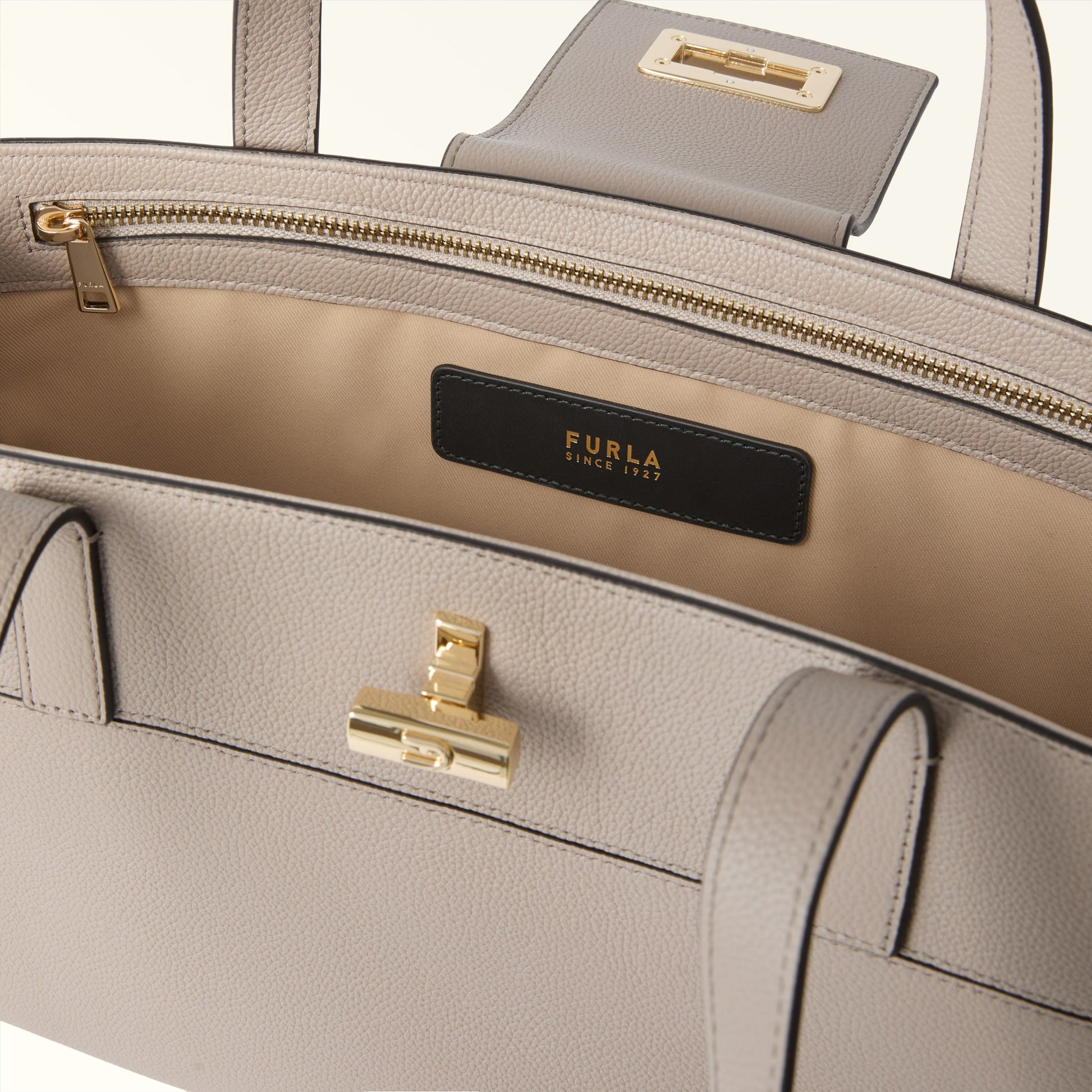 Furla Amelia L Tote E/W in Grey - Bags 