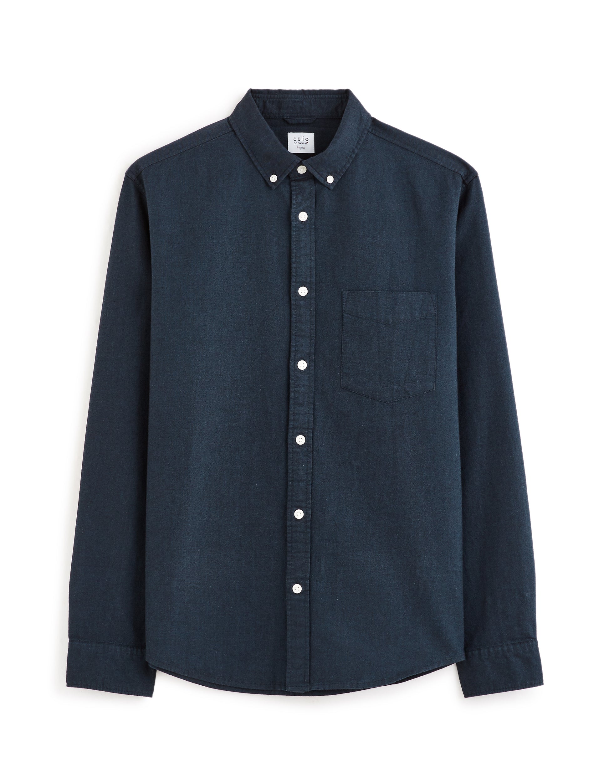 Dark Navy Long Sleeves Shirt - Celio Lebanon