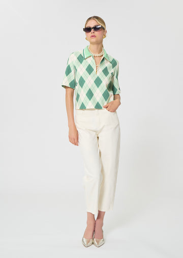top ecru with patterns