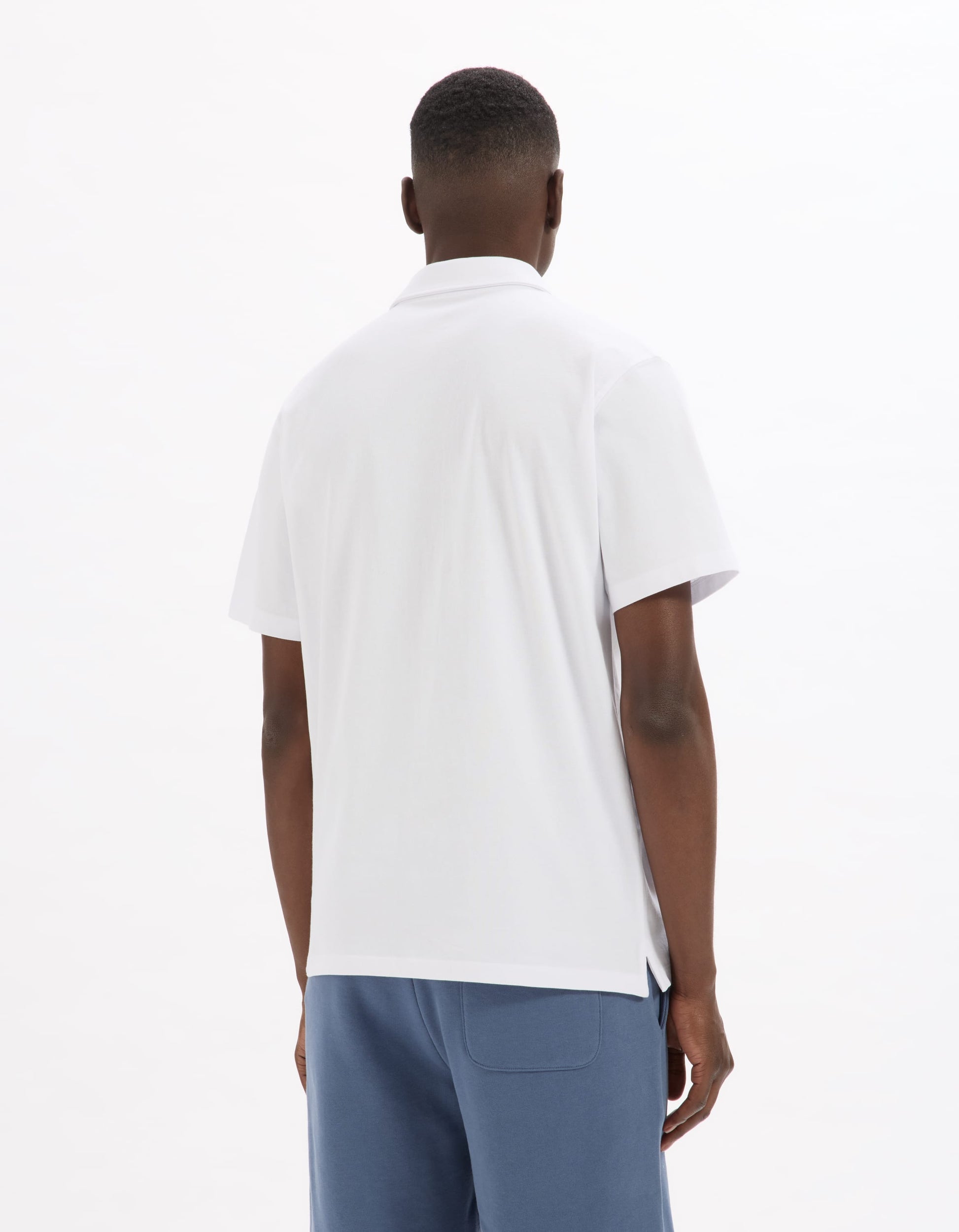 optical white Short sleeves Polo