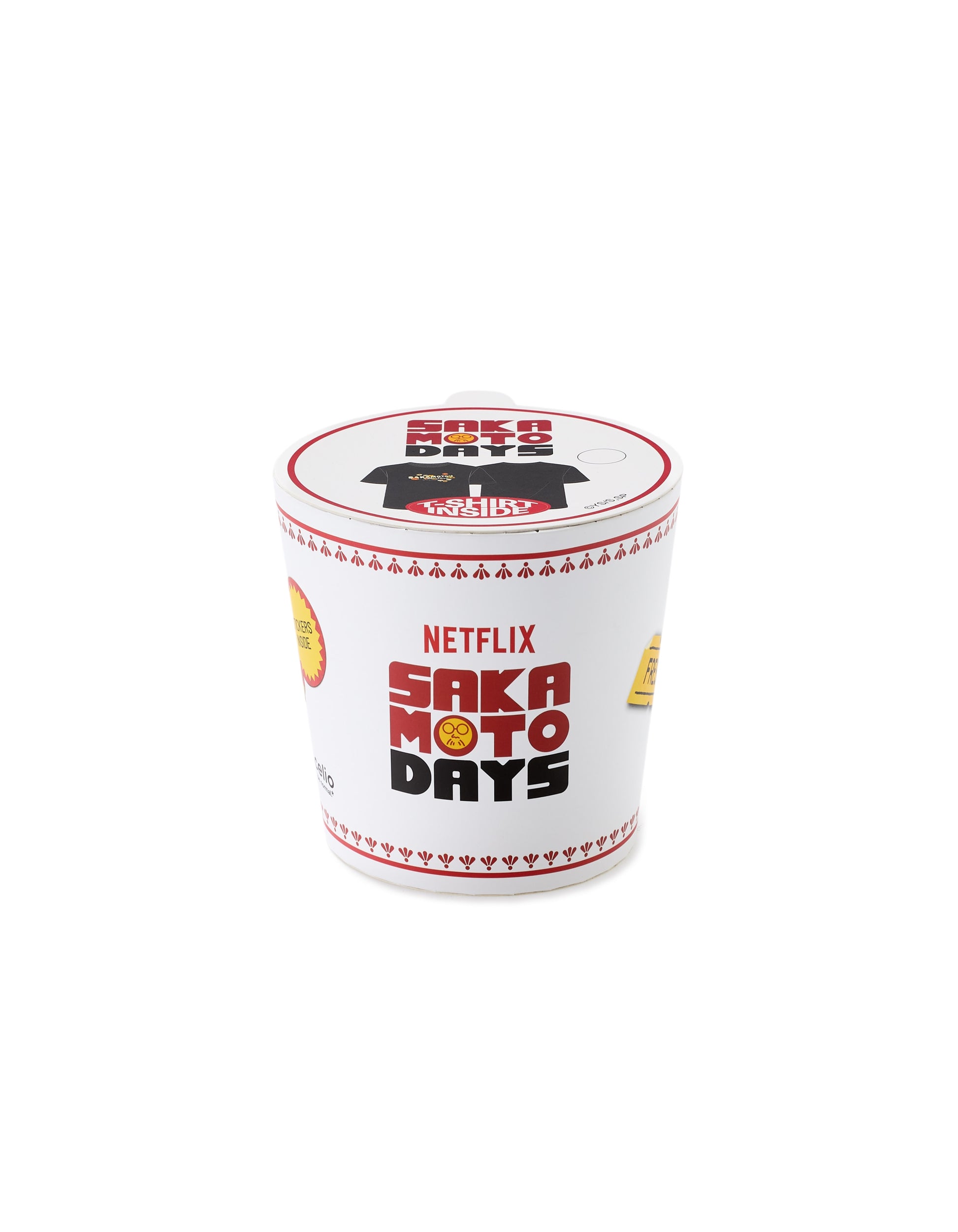 Celio Sakamoto Days - Cup noodles and black t-shirt - Black