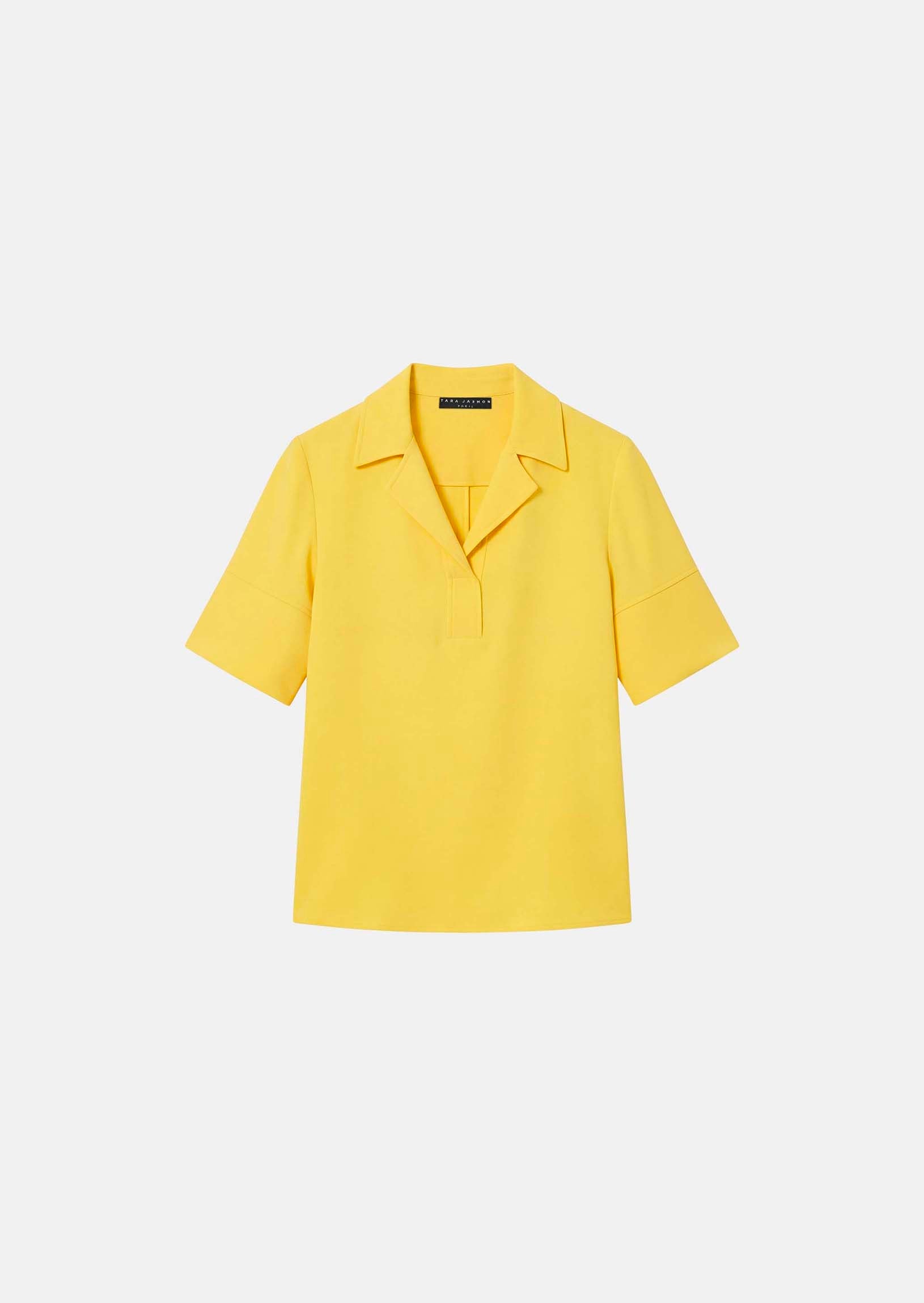 Tony yellow in fluid crepe