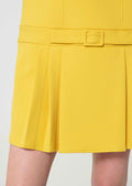 dress in yellow foamy crepe