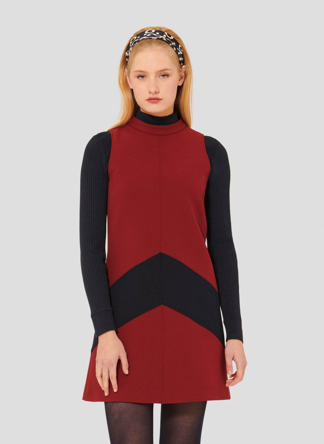 Respect Burgundy Double Canvas Dress by Tara Jarmon Lebanon