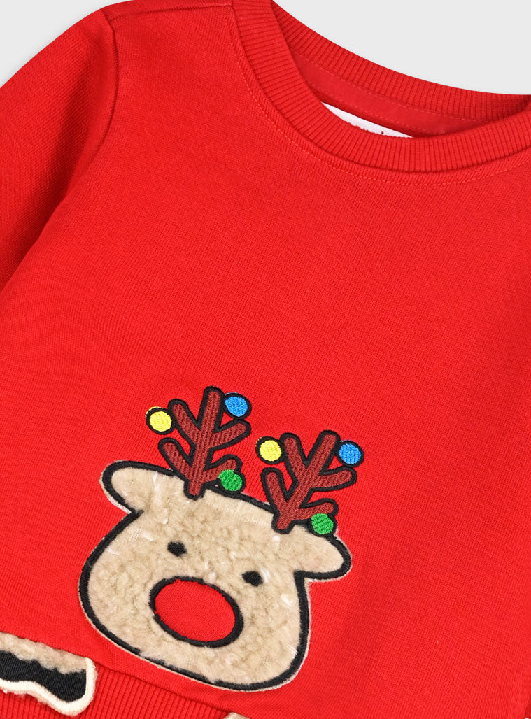  Red Infant'S Tracksuit (Blouse,Trousers) For Boy