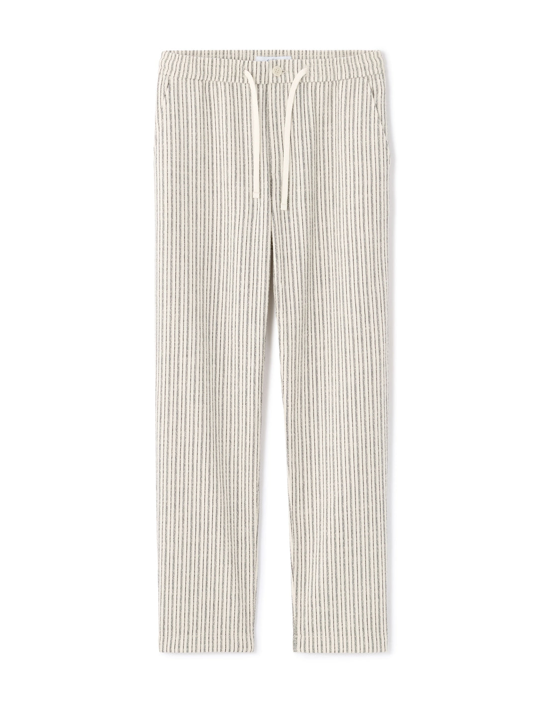 Straight Textured and Striped Pants Celio