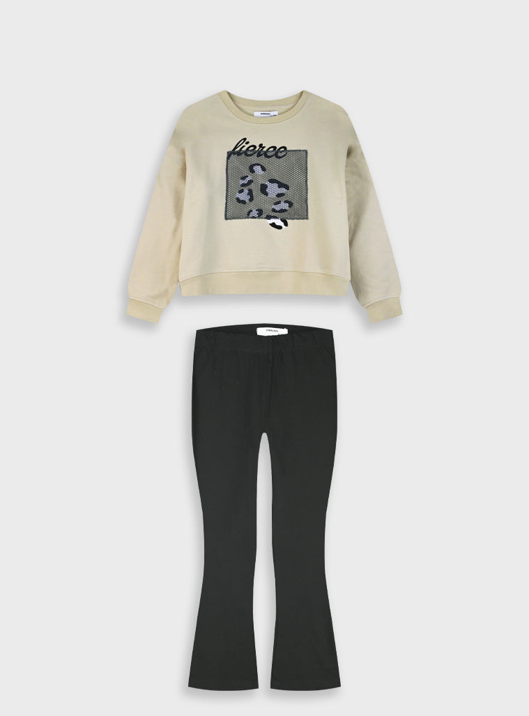 Cotton Girl Set - Anthracite