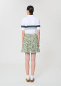 skirt in green floral print