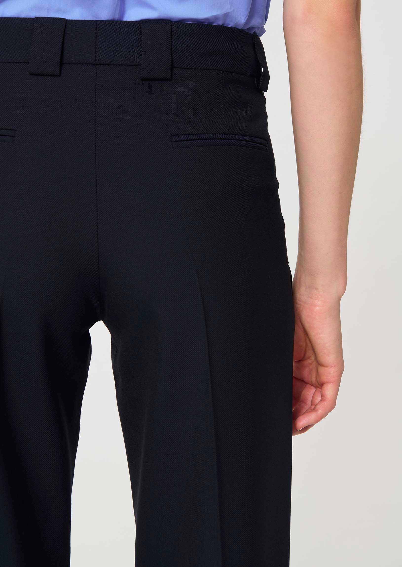 trousers in midnight blue powder-grain canvas