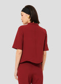 Tilda Burgundy Double Canvas Top by Tara Jarmon Lebanon