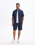 navy Short sleeves Shirt