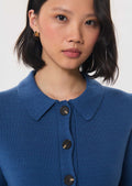 Genny cardigan in denim blue wool by Tara Jarmon