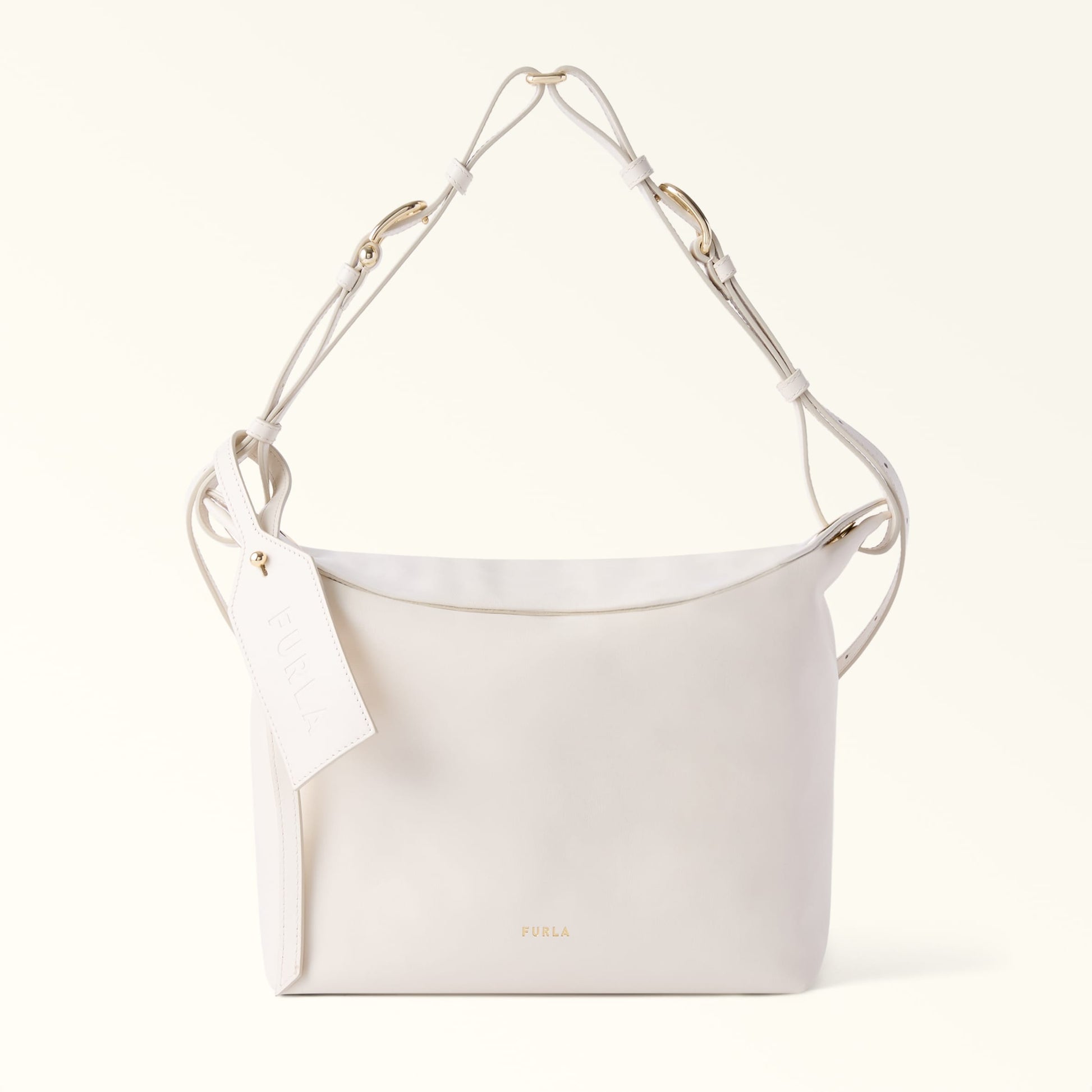Furla Ginevra M Shoulder Bag in White - Bags 