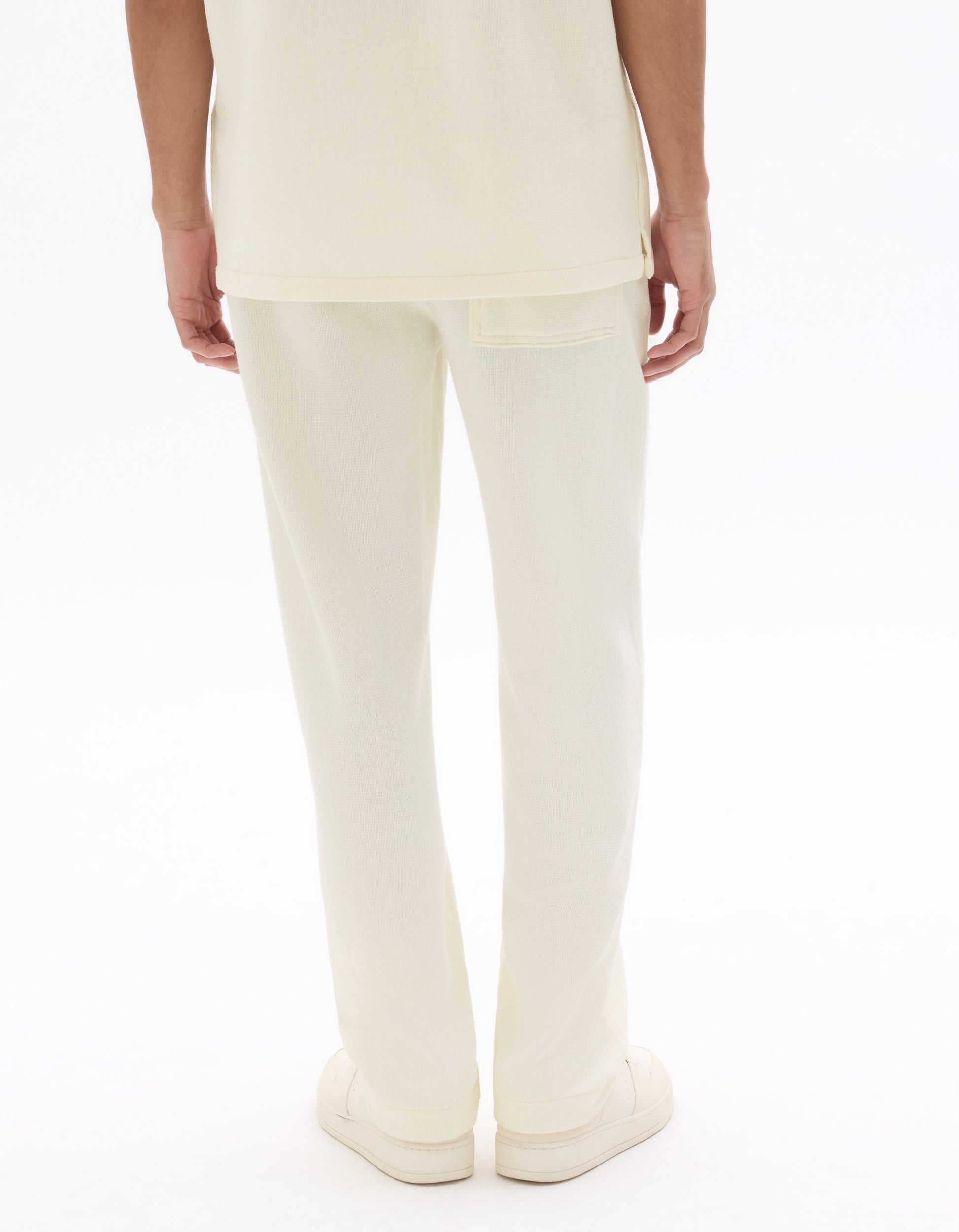 Celio Relaxed Textured Knit Pants - Beige