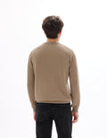 Beige Humus Crew Neck Jumper - Celio Lebanon