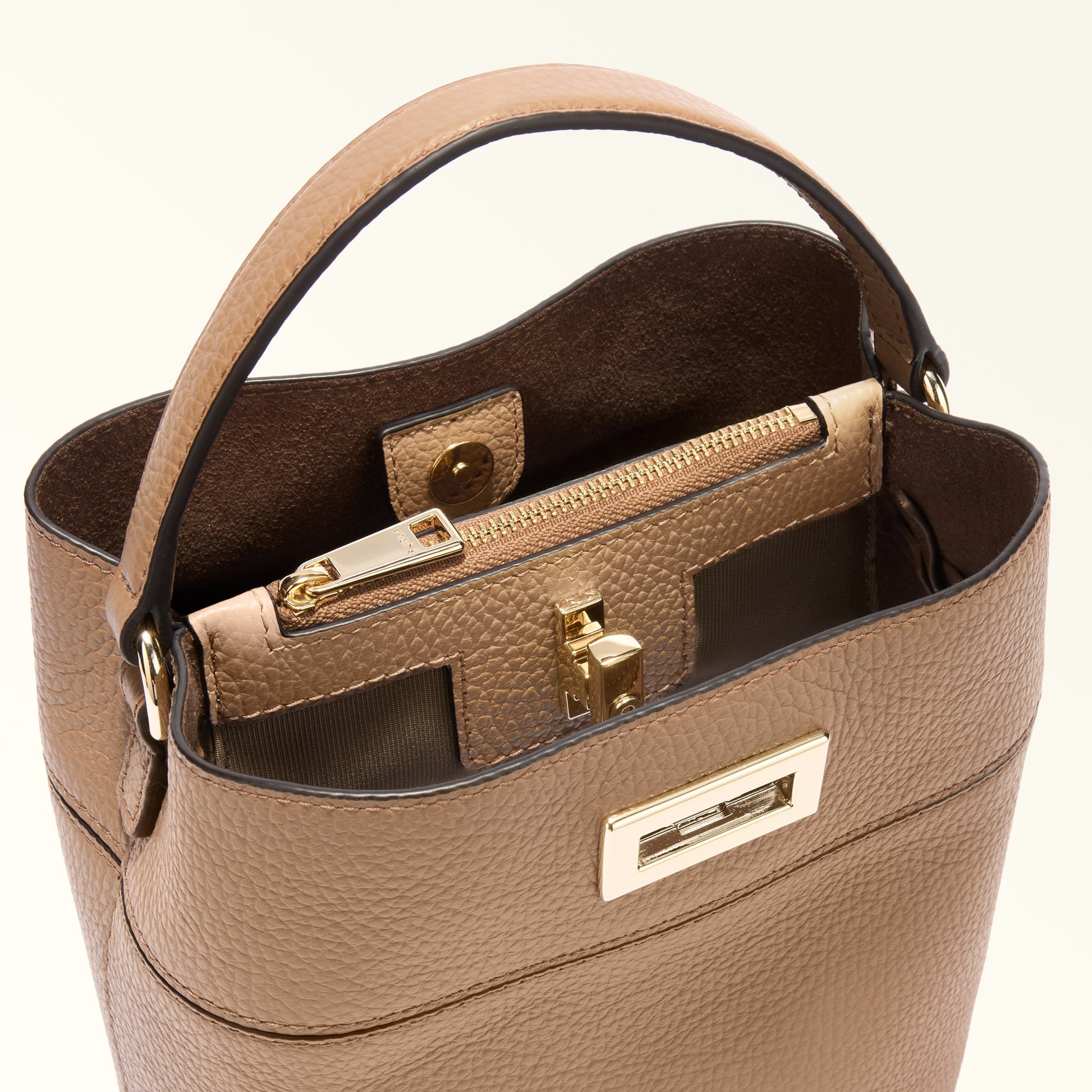 Furla Amelia Mini Bucket Bag in Brown - Bags 