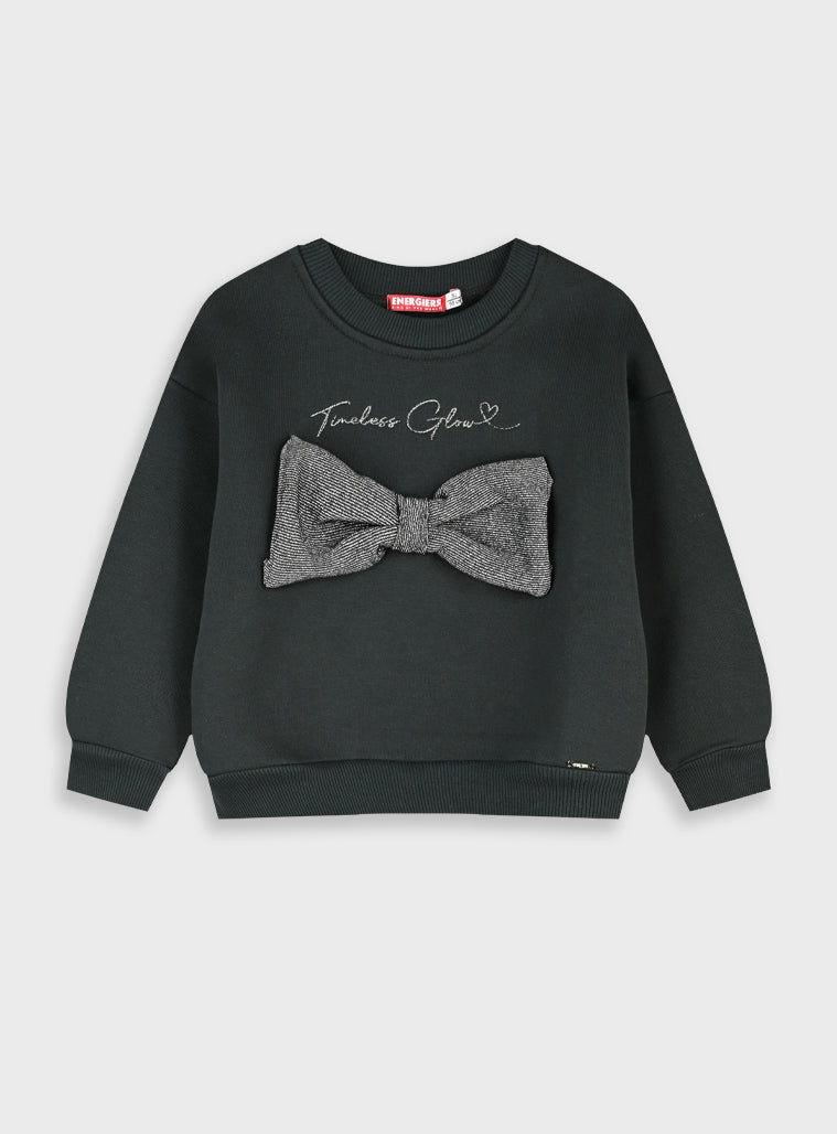 Cotton Blend Girl Blouse - Black