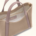 Tote Gcc-Furla Goccia Stucco Gray+Mauve