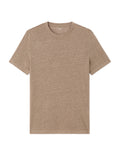 Celio Regular Fit Crew Neck T-shirt - 100% Linen - Beige