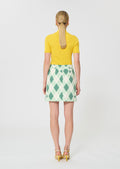 skirt in ecru with patterns