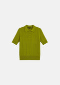 sweater in green silky cotton