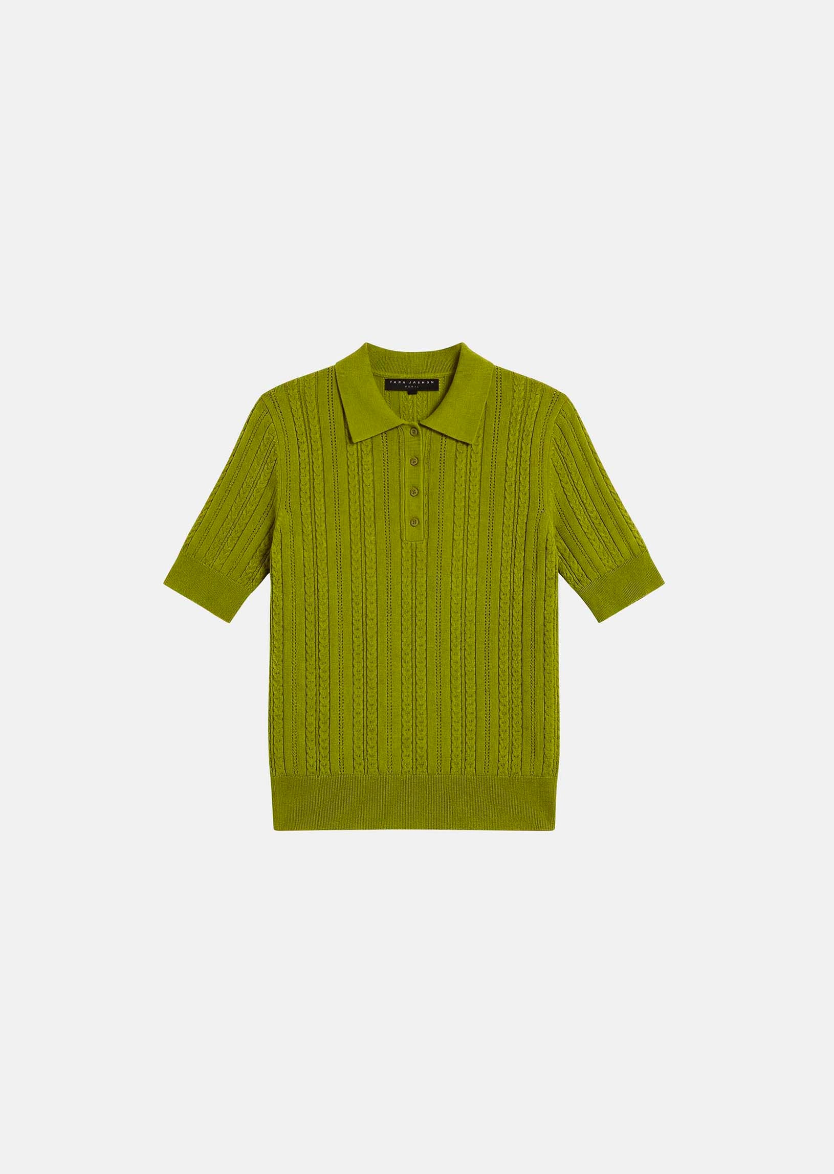 sweater in green silky cotton