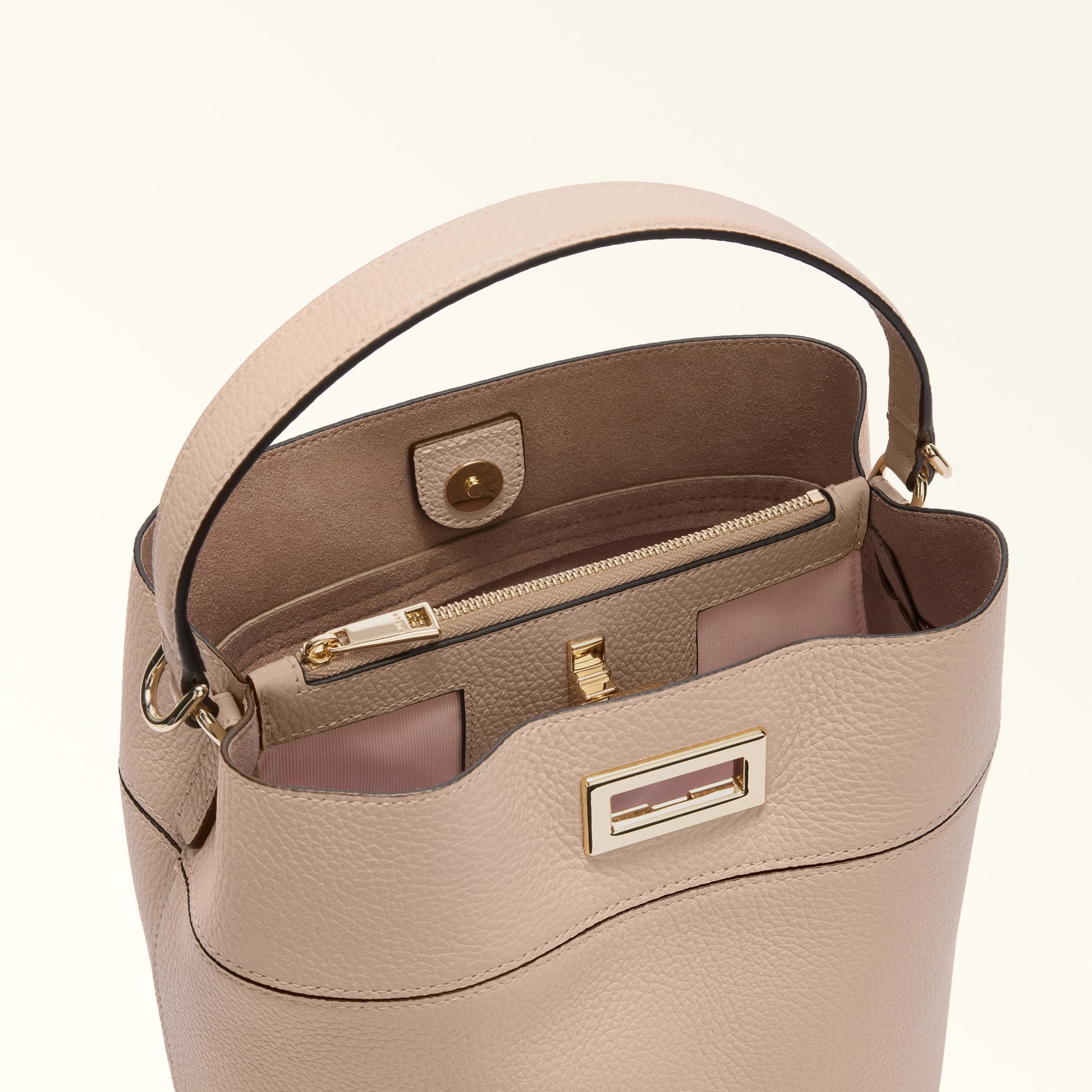 Furla Amelia M Bucket Bag in White - Bags 