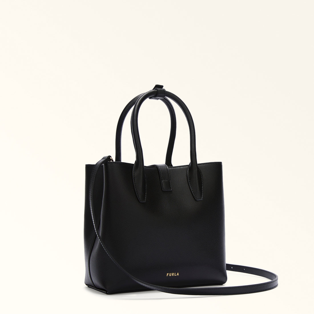 Furla Goccia S Tote Base 22 in Black - Bags 