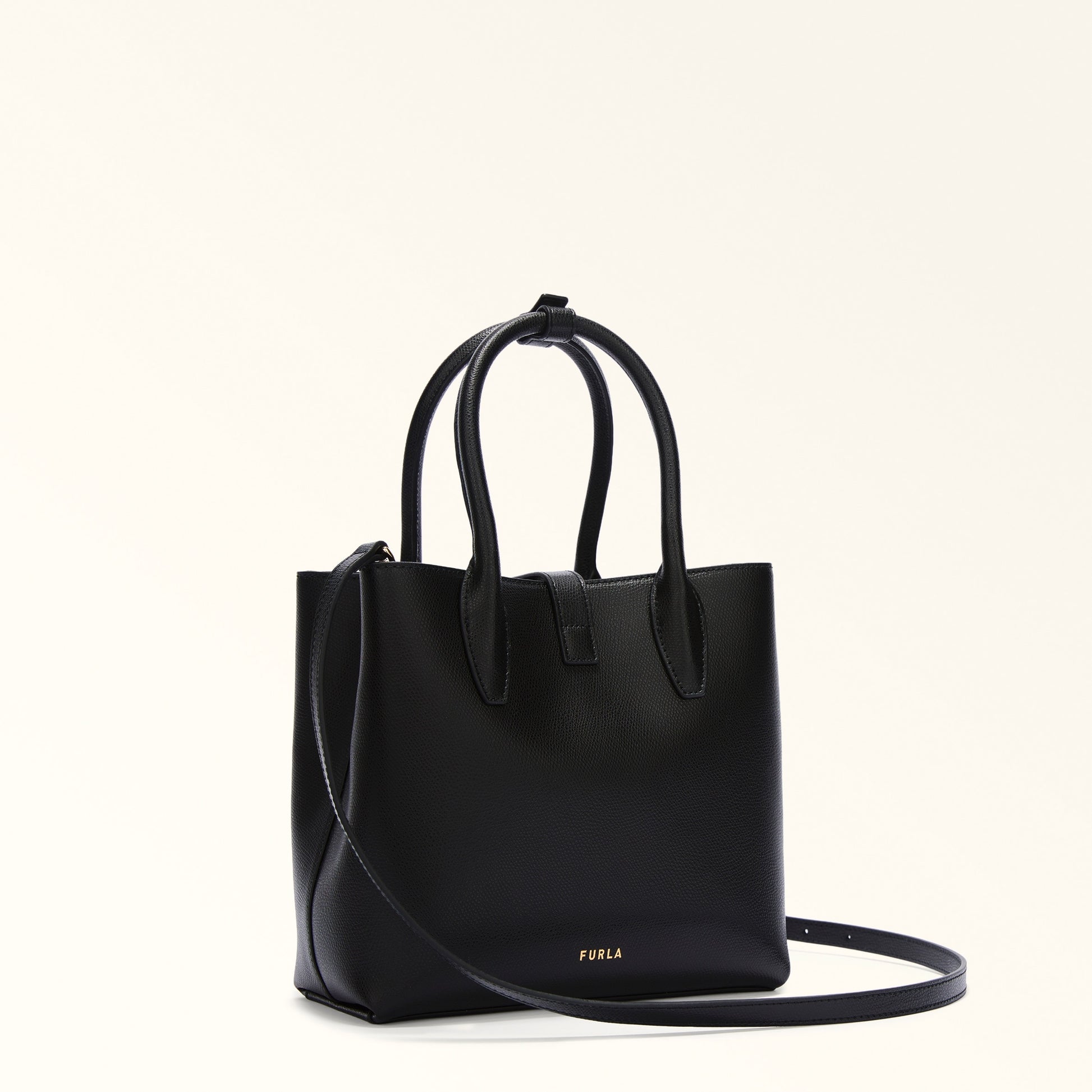 Furla Goccia S Tote Base 22 in Black - Bags 